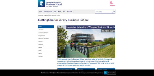 University of Nottingham School of Management and Finance