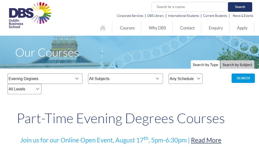 Part Time Evening Degree Courses Dublin